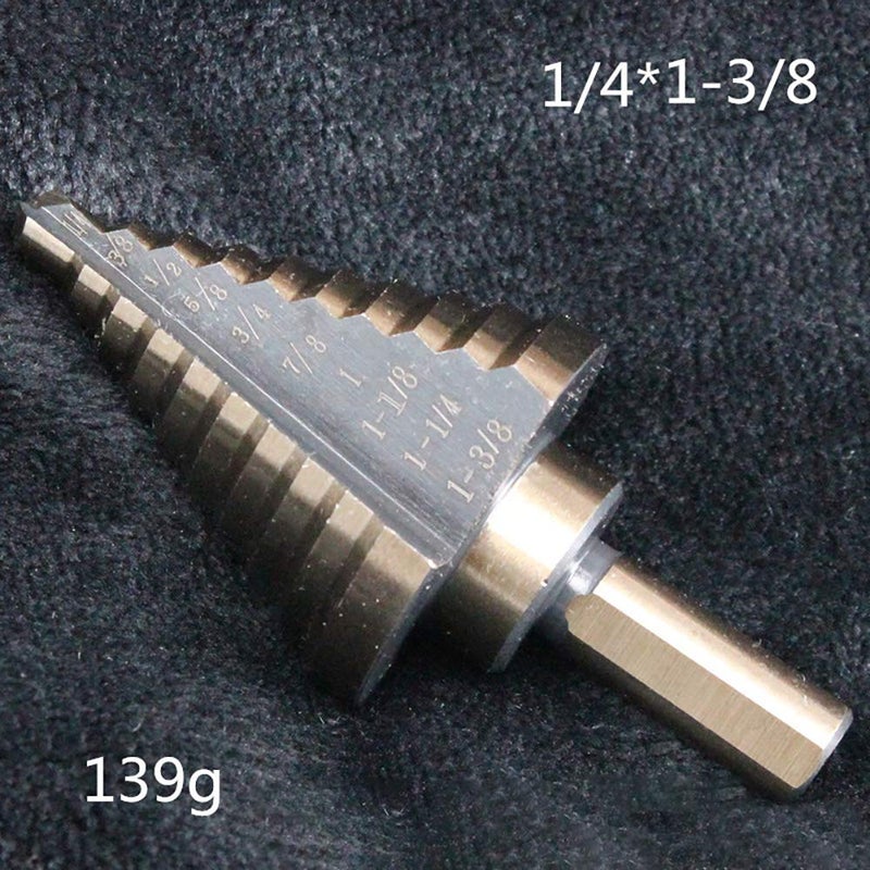 Yesland 5pcs Hss Cobalt, Multiple Hole 50 Sizes High Speed Metal Step Drill Bit Set with Aluminum Case - Image 5
